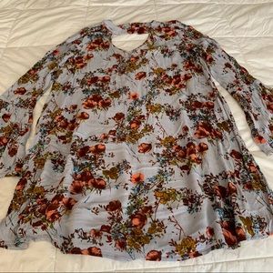 Mossimo Floral Tunic Choker Neckline